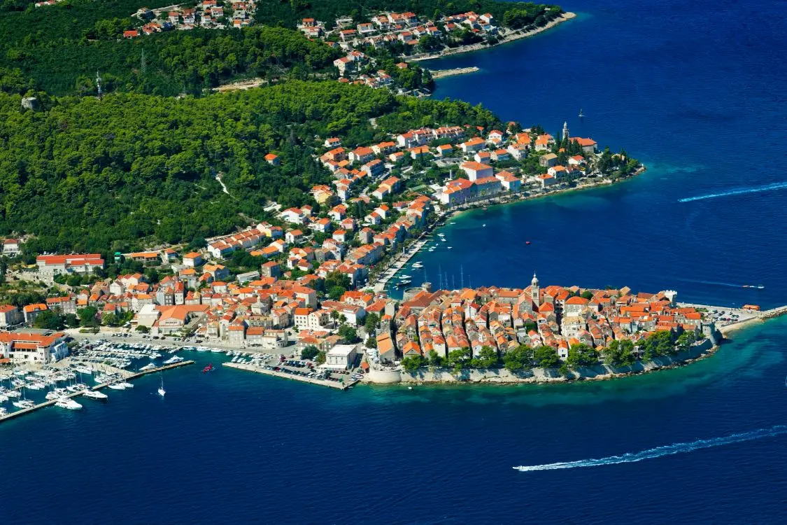 Town Korcula on Island Korcula